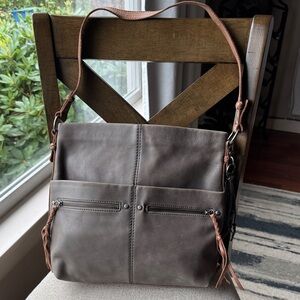 Elegant Brown Leather Shoulder Bag